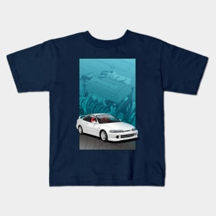 Integra DC2 with B series backdrop Kids T-Shirt